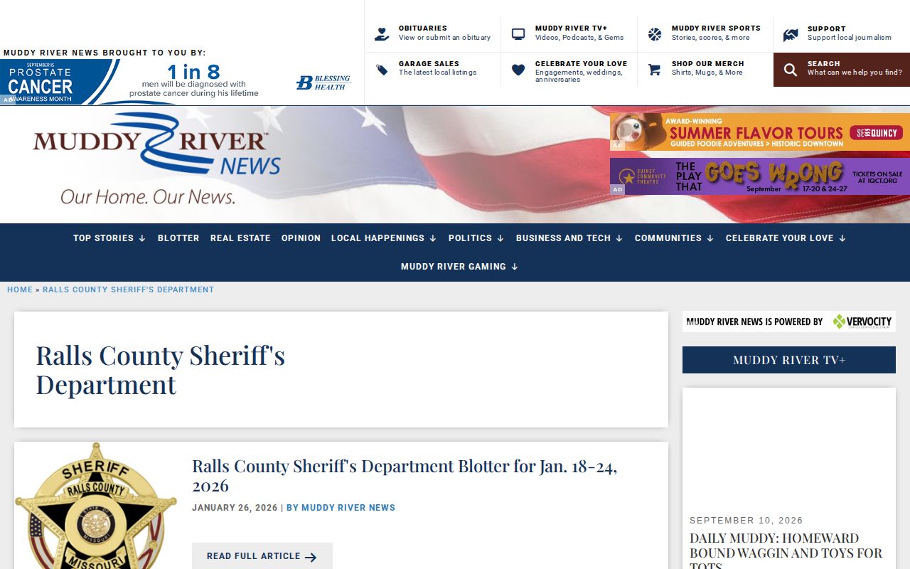 Ralls County police blotter archive from Muddy River News